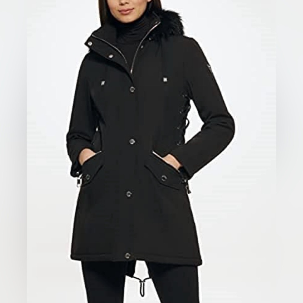 🤍💎💎Guess Women's Black Ski Jacket with Hood